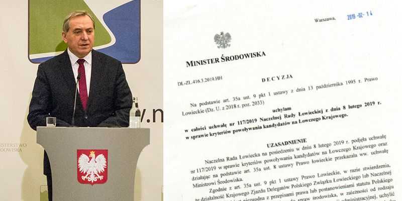 Uchylone kryteria powoływania łowczego krajowego i próba zmiany Statutu PZŁ